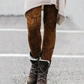 Tištěné krytý venkovní legíny Ženy Módní Print Legíny Plus Velikosti Neformální Vysokým Pasem Sportovní Kalhoty