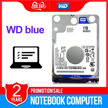 Western Digital WD Blue 1TB 2,5 Palcový Notebook HDD Mobilní Pevný Disk 5400 OT. / min SATA 6Gb/s 128MB Cache pro notebook WD10SPZX