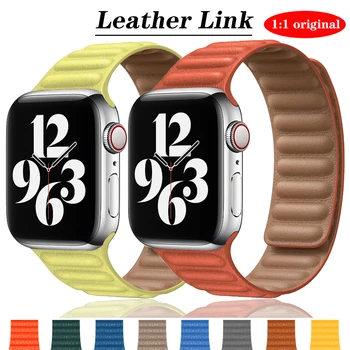 1:1 Originální Kožené Link Pro Apple watch band 40 mm 42 mm 44 mm 38 mm iwatch popruh Magnetický náramek apple watch série 6 se 5 4 3