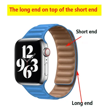 1:1 Originální Kožené Link Pro Apple watch band 40 mm 42 mm 44 mm 38 mm iwatch popruh Magnetický náramek apple watch série 6 se 5 4 3