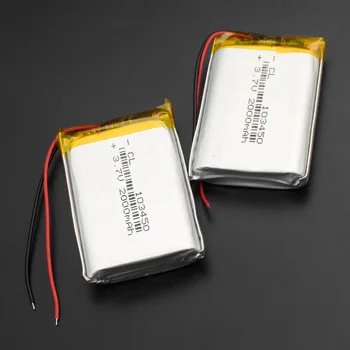 1/2/4 Vysoká Kapacita 103450 3.7 V Lithium Polymer Baterie 2000 Mah Li-po, Li-polymer MP5 GPS Bluetooth Reproduktor Buněk
