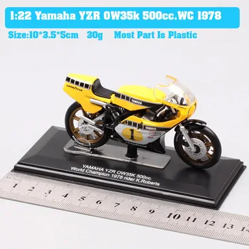 1/22 měřítku malé Italeri Yamaha YZR OW35k 500#1 jezdec K. roberts Moto závodní motocykl Diecast model vozu GP bike hračky 1978
