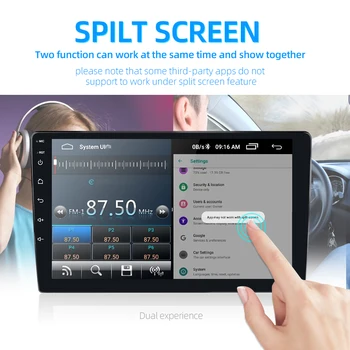 1/2DIN 9/10 palce autorádio Android 8 Univerzální GPS Navigace Bluetooth Split Screen Wifi Car Audio Stereo FM USB Car Multimedia