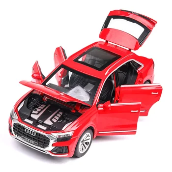 1/32 Diecast Model Vozu Q8 SUV, Off-road Simulace Matel Cars Světlo Zvuk Slitiny Hračky Pro Děti, Vozidla, Dárky Pro Děti, Chlapce