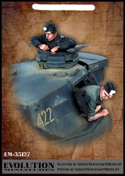 1/35, posádky tanku, Pryskyřice Model Vojáka GK, Světové Války, vojenské téma, v Nesmontovaném stavu a bez nátěru kit