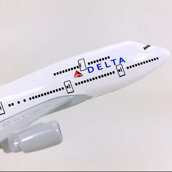 1:400 Rozsah 16cm VZDUCHU Americké DELTA airlines Kovový Model Letadla Boeing 747 B747 Airlines Letadlo Model Letadla Dárek Sběratelskou