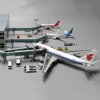 1:400 Stupnice Letiště Nástupní Most, Single/Dual Channel A Airbus A380 model s Širokým trupem letadla, letadlo, scéna, zobrazení hračka