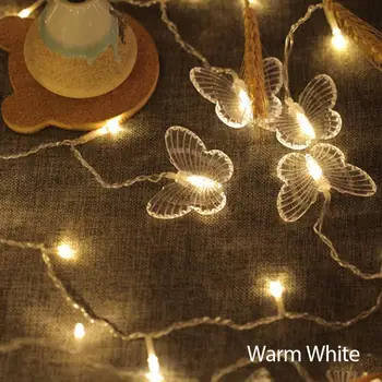 1,5 m/2,5 m Vánoční LED Motýl Víla Světla Girlanda Závěs String Světla, Domácí Dekorace Ložnice Okna Holiday Osvětlení