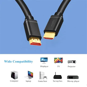 1,5 M 4K HDMI Na HDMI Kabel High Speed 2.0 Zlaté Pozlacené Připojovací Kabel Kabel Pro UHD FHD 3D TV DVD