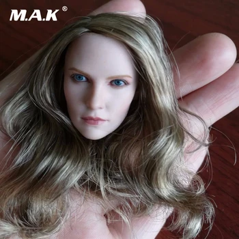 1:6 Měřítku Ženské Krásy Charlize Theron Kudrnaté Blond/Hnědé Vlasy Ručně vyráběné Hlavu Sculpt pro 12