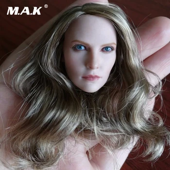 1:6 Měřítku Ženské Krásy Charlize Theron Kudrnaté Blond/Hnědé Vlasy Ručně vyráběné Hlavu Sculpt pro 12