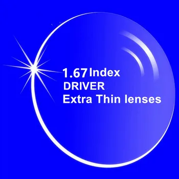 1.67 Index Řidič Čočky Předpisu Jasné, Super Tenké Čočky antireflexní/UV, Proti Poškrábání Speciálně Dobré pro Jízdu
