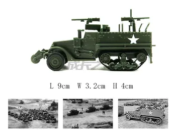 1/72 M3A1 Polo-pásové Obrněné Dopravce Světové Války Americká Guma-zdarma 4D Model Sestavy Vojenské Kočár, Hračky