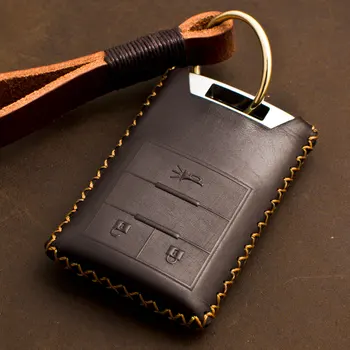 1 KS Originální Kožené Auto Klíč Kryt Klíč Pouzdro Pro Chevrolet Captiva Vzdálené Klíčové Pouzdro klíče kryt, Auto-přijíždět sem