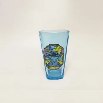 1 Kus 400ml Disney Stitch Sklo Kreslené Vody, Šálek Kávy Hrnek Mléka Domácí Kancelář, Kolekce Šálků Ženy, Dívka Dary