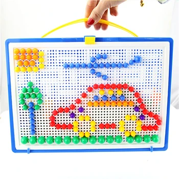1 Sada Děti Kompozitní Intelektuální Vzdělávací Hračky Houba Nail Kit Hračky Pro Děti Dárky DIY Mozaika Obraz Puzzle Hračky