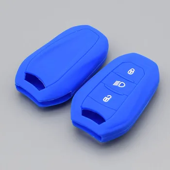 10 jednotek silikonové pryže auto klíče pouzdro držák shell pro Peugeot 308 508 2008 3008 4008 5008 pro Citroën smart remote klíč