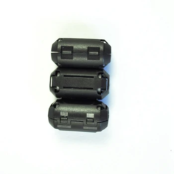 10 Ks 7 mm Vnitřní Průměr Feritový Kroužek Cable Clip A 6 Ks Klip na Emi, Rfi Šum, Feritový Filtr pro 5Mm Kabel