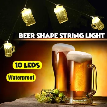 10 LED Žárovek Pivo-Festivalu Řetězec Víla Světla Závěsné Svítidlo Strany Plastický Dekor Venkovní Vysoké Teploty Odolné Vodotěsné