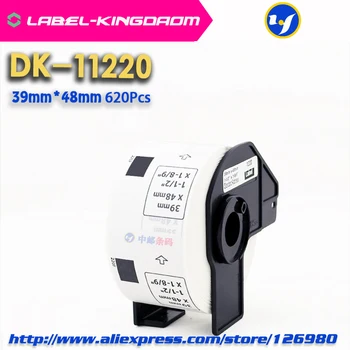 10 Náplň Rohlíky Kompatibilní DK-11220 Štítek 39mm*48mm 620Pcs Kompatibilní pro Tiskárny Štítků Brother QL-700/720 Bílé knize DK-1220