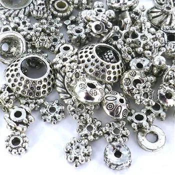 100 Ks Bali Spacer Deluxe Smíšené Starožitné Stříbrné barvy přívěsky přívěsky Korálky módní šperky příslušenství se vejde náhrdelník