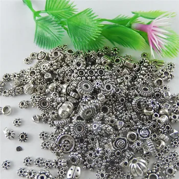 100 Ks Bali Spacer Deluxe Smíšené Starožitné Stříbrné barvy přívěsky přívěsky Korálky módní šperky příslušenství se vejde náhrdelník