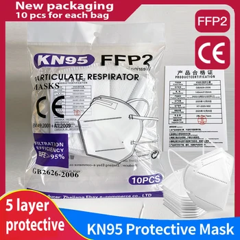 100 ks obličejová maska KN95 obličejové masky FFP2, CE filtr maska ffpp2 maske filtro antipolvo máscara mascarillas mascherine Anti-Virus