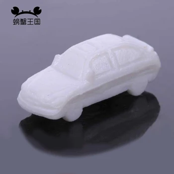 100ks 1:250 mini měřítku ABS plastový model auto bílé auto pro architektonický model tvorby vlakové rozložení