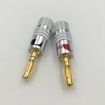 100ks 4mm Nakamichi Banana Plug pro Video 24K zlacené Reproduktor Mědi Adaptér Audio Konektor