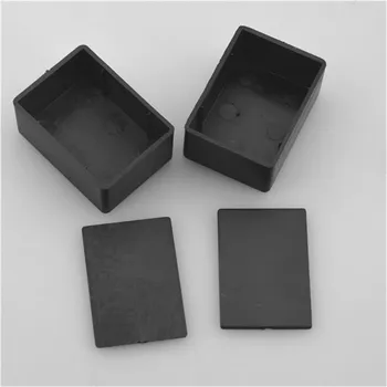 100ks hodně, malé plast abs materiál krytu elektrické skříně v černé barvě 36x26x16mm