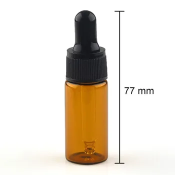 10ks 1 ml / 2 ml / 3 ml / 5ml / 10ml Prázdné Amber Glass Dropper Láhve Pipety W/kryt pro Esenciální Olej