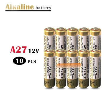10KS 27A 12V suché alkalické baterie 27AE 27MN A27 pro zvonek,auto alarm,walkman,auto, dálkové ovládání atd