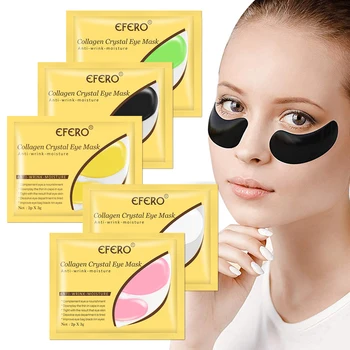 10ks 5pair Crystal Kolagenu Zlatý Oční Maska Gelové Polštářky Anti-Aging, Tmavé Kruhy Hydratační Kosmetické Náplasti na Oční Péče o Pleť