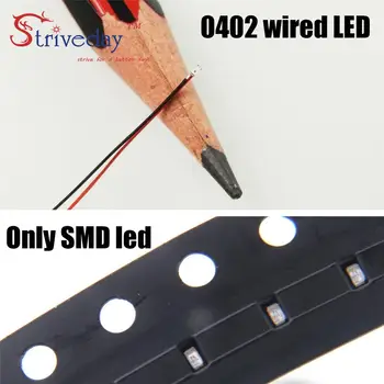 10KS 8V - 12V 0402 0603 0805 1206 Pre-svařované micro lithium baterie SMD LED drát vést miniaturní lanko 20cm DIY