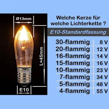 10ks Kuželovou Svíčky A Led Náhrada Žárovky Pro Světla A Svíčky Arch E10 Vyměnitelné Svíčky, Teplé Barvy Lampa Dropshipping