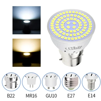 10KS LED Reflektor E27 LED Lampa 220V E14 Lampa 2835 Bombillas LED GU10 Žárovka 5W, 7W 9W MR16 Spot Light GU5.3 Ampule B22 Žárovka Kukuřice