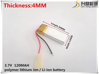 10ks [SD] 3,7 V,120mAH,[401230] Polymer lithium-ion / Li-ion baterie pro HRAČKY,POWER BANK,GPS,mp3,mp4,mobilní telefon,reproduktor