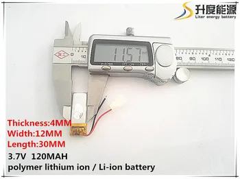 10ks [SD] 3,7 V,120mAH,[401230] Polymer lithium-ion / Li-ion baterie pro HRAČKY,POWER BANK,GPS,mp3,mp4,mobilní telefon,reproduktor
