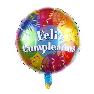 10pcs 18inch Kolo Feliz Cumpleanos španělské Happy Birthday Party Mylar Fólie Helium Balónky Vzduchu Baloes Maturitní Vzduchu Globos Hračka