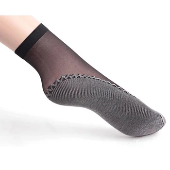 10pcs=5pair Léto Tenké Krátké Ponožky pro Ženy Pohodlné Prodyšné Spodní Odvod Skluzu-odolný žlutý odstín. sa Odolné proti Opotřebení Hedvábí Ponožky
