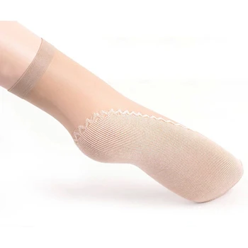 10pcs=5pair Léto Tenké Krátké Ponožky pro Ženy Pohodlné Prodyšné Spodní Odvod Skluzu-odolný žlutý odstín. sa Odolné proti Opotřebení Hedvábí Ponožky