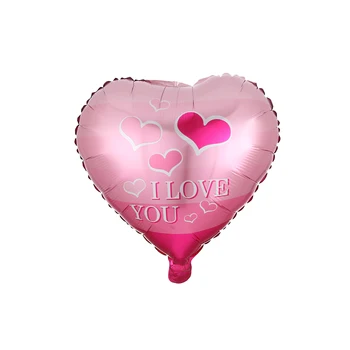 10pcs/lot 18inch srdce balónky svatební Valentine ' Dny miluju tě, Hliníkové fólie helium globos svatební dekor globo balónky