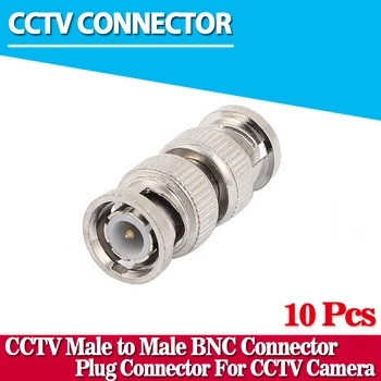 10pcs/lot CCTV Příslušenství BNC Samec na mužskou CCTV Bezpečnostní Koaxiální Spojka Video BNC Konektor Adaptér RF Převodník