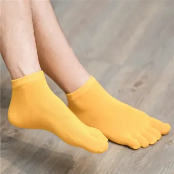 11colors Muž Pět Prstů Ponožky Pánské Bavlněné Kotníkové Ponožky, Pohodlné Pot Nízké Trubice 5 Toe Ponožky 3 Páry