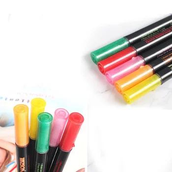 12 ks/set Double-line Fantasy Chalk Marker, Zvýrazňovač Barevné Kreslení Značka Kreativní Malování Pero, Kancelář, Školní Potřeby