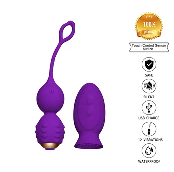 12 Rychlost Ženského Pohlaví Chytrý Míč kegel USB Vibrátor, Sex Výrobky, Dálkové Ovládání Vaginální Míč Vibrační Vajíčko, Sex Hračky pro Ženy, Hračky