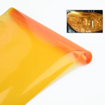 12 X 48 Jantar Oranžová Auto Odstín Světlomety Ocas Mlhové Světlo Vinyl Kouře Listu Filmu