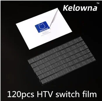 120pcs/balení jasné, MX spínače film pro mechanické klávesnice HTV hřídel film pro opravy