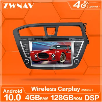 128GB Bezdrátové Carplay Android 10.0 Obrazovce přehrávač Pro Hyundai I20 2016 2017 GPS Navi Auto Audio Rádio Stereo Hlavy Jednotka