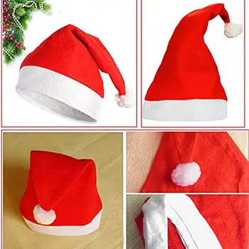 12ks Dospělé Děti Vánoční, Klobouk Červený Santa Claus Klobouk, Vánoční Večírek Klobouk Příjemné Vánoční Klobouk